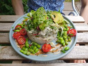 Dragon poke at The Vegan Eagle in Hamburg