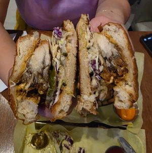Cajun mushroom sandwich  at Fungi Foods in Oakland