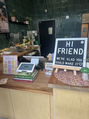 Cute entrance  at Fungi Foods in Oakland