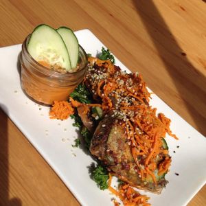 Ginger spring rolls at Trilogy Sanctuary in La Jolla