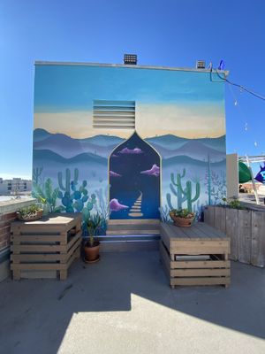 Rooftop patio #Veganuary at Trilogy Sanctuary in La Jolla