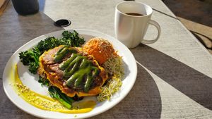 Eggplant yummmmm at Trilogy Sanctuary in La Jolla