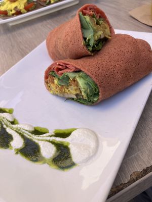 Breakfast burrito  at Trilogy Sanctuary in La Jolla