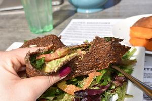 Inside the BLT Buckwheat Crepe at Trilogy Sanctuary in La Jolla