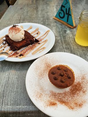Giant peanut butter cup! at Trilogy Sanctuary in La Jolla