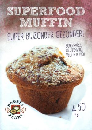 vegan superfood muffin at Bagels & Beans - Plaats in The Hague