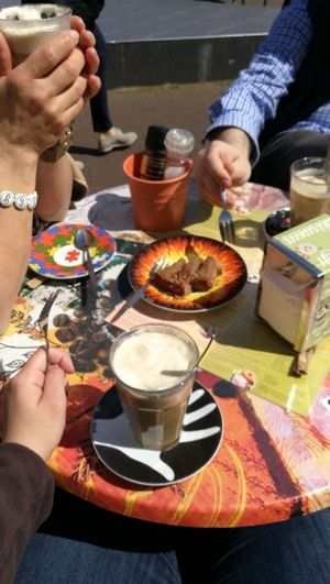 soy latte  at Bagels & Beans - Piet Heinplein in The Hague