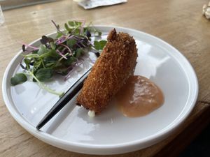Fried cheese  at Sugyeongsa - 수경사 in Gyeongju-si