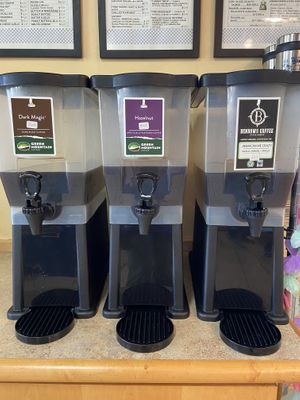 Iced coffee station  at Mister Bagel in Brunswick