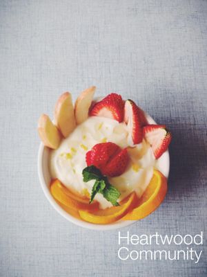 Fruit Bowl Breakfast at Heartwood Community Cafe in Vancouver