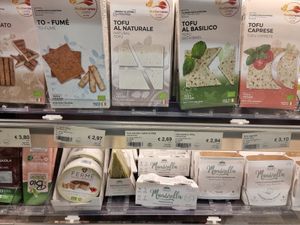 Tofu, vegan cheese at NaturaSi - Sicilia in Rome