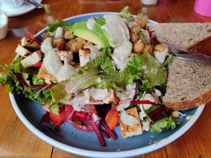 Salad (vegan) at Mandarina in Quetzaltenango