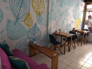 Inside the cafe at Mandarina in Quetzaltenango