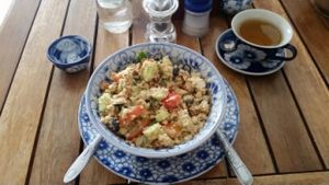 Yummy Chick Pea and Couscous Salad at Epic Arts Cafe in Kampot