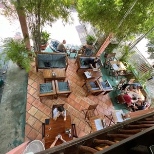 Main seating area  at Epic Arts Cafe in Kampot