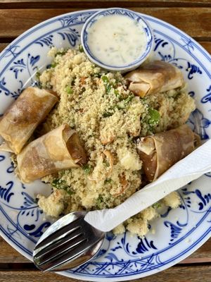 Spiced cous cous salad   at Epic Arts Cafe in Kampot