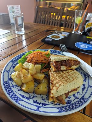 Epic Vegan panini at Epic Arts Cafe in Kampot
