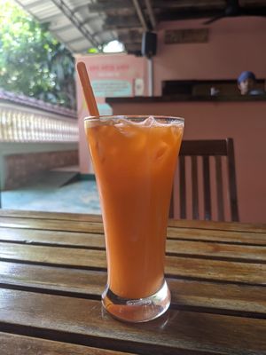 Carrot, Apple & Ginger juice at Epic Arts Cafe in Kampot