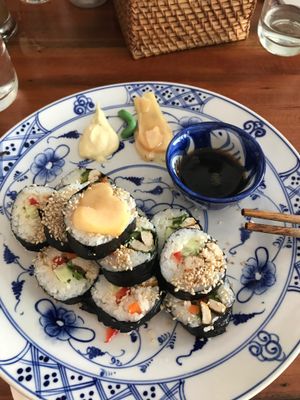 Veg Sushi at Epic Arts Cafe in Kampot