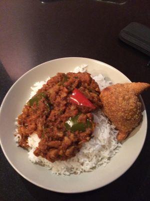 vegan curry at Nirvana Cafe in Luxembourg City