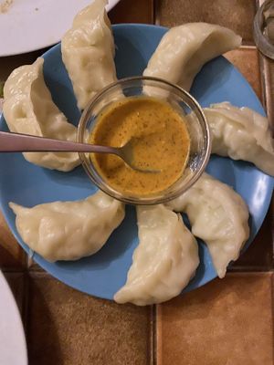 Momo at Nirvana Cafe in Luxembourg City