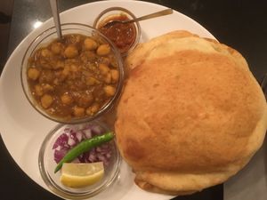 Chole Batura at Nirvana Cafe in Luxembourg City