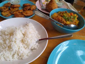 Vegetable curry at Nirvana Cafe in Luxembourg City