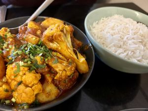 Cauliflower Masala  at Nirvana Cafe in Luxembourg City