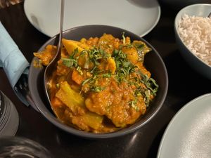 Vegetable curry   at Nirvana Cafe in Luxembourg City