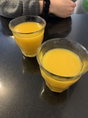 Mango juice  at Nirvana Cafe in Luxembourg City