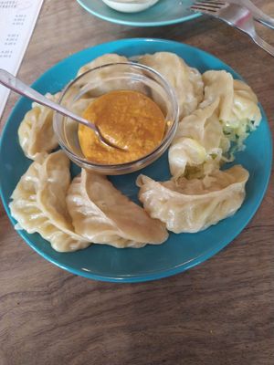 Momo at Nirvana Cafe in Luxembourg City