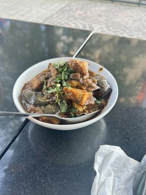 Aubergine masalaa  at Nirvana Cafe in Luxembourg City