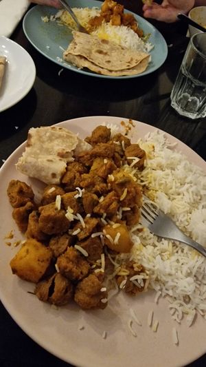 Soya chunks curry at Nirvana Cafe in Luxembourg City