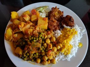 A bit of everything from the buffet at Nirvana Cafe in Luxembourg City