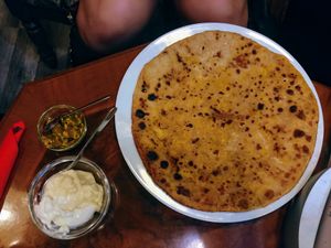 Paratha at Nirvana Cafe in Luxembourg City