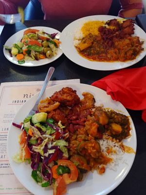 Buffet at Nirvana Cafe in Luxembourg City