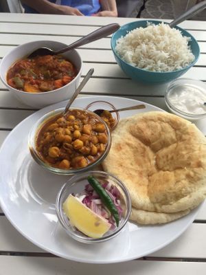 curries at Nirvana Cafe in Luxembourg City