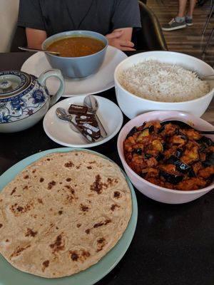 Vegan victuals conveniently located. at Nirvana Cafe in Luxembourg City