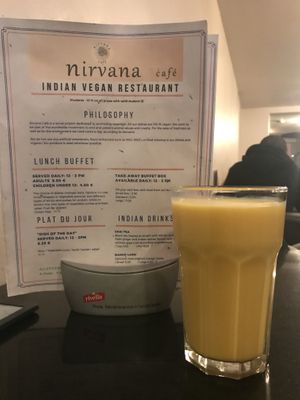 Mango Lassi  at Nirvana Cafe in Luxembourg City