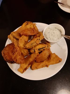 Pakora at Nirvana Cafe in Luxembourg City