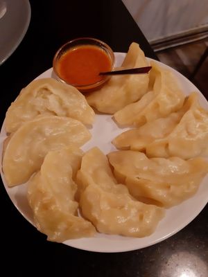 Momo at Nirvana Cafe in Luxembourg City