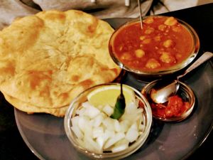 Chole Bhatture at Nirvana Cafe in Luxembourg City