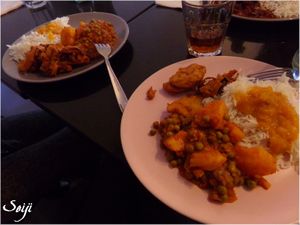 Vegan buffet at Nirvana Cafe in Luxembourg City