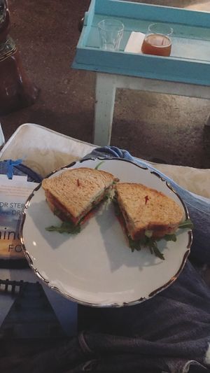 Vegan club sandwich  at Lafew Teahouse and Kombucha Bar  in Cairns