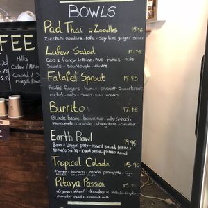 Bowls Menu at Lafew Teahouse and Kombucha Bar  in Cairns