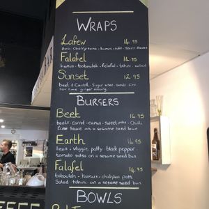 Wraps Menu at Lafew Teahouse and Kombucha Bar  in Cairns
