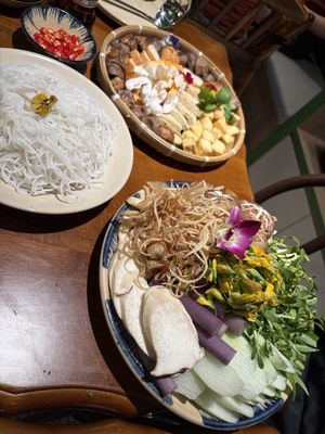 Hotpot ingredients   at Bồ Đề Vegetarian - Healthy Veggies Delights in Central Singapore