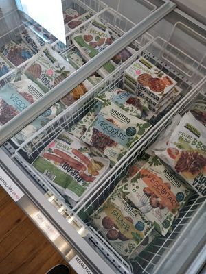 Fake meats at GoodShop in Vaxjo