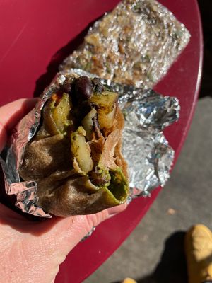 Big Canyon burrito with added pesto at Raider Ridge Cafe in Durango