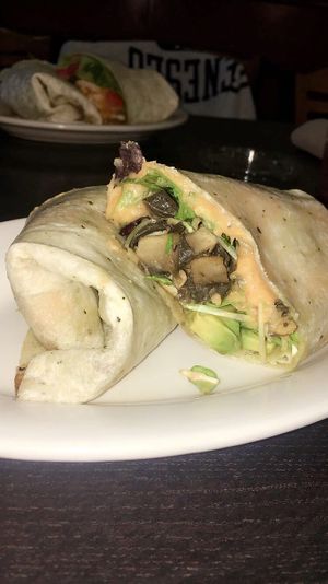 Vegan lunch wrap at Raider Ridge Cafe in Durango